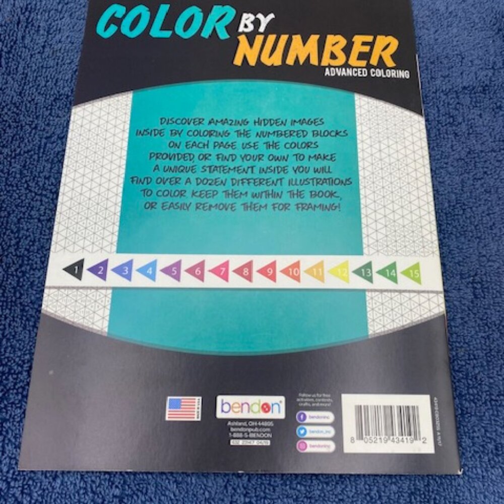 Bendon Color By Number Advanced Coloring Coloring Book - Picture 2 of 2